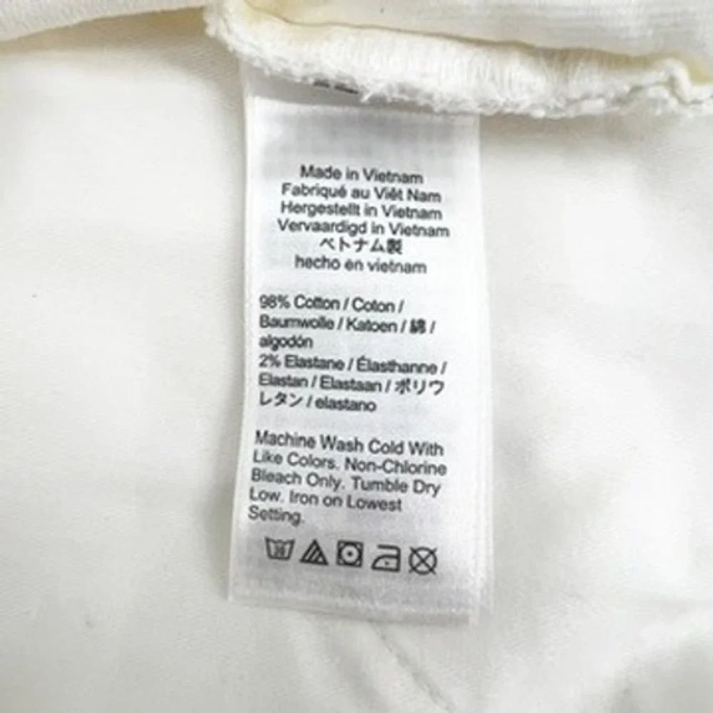 J. Crew Denim High Rise‎ Button Fly Cuffed Denim Shorts Size 26 White